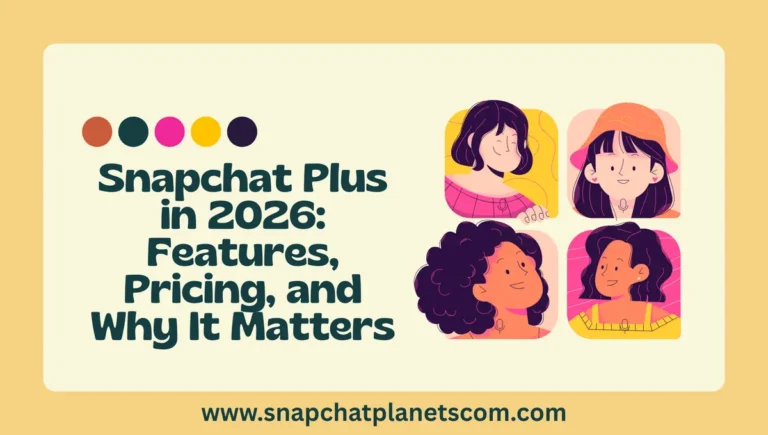 Snapchat Plus features overview showing best friends, planets, and streaks